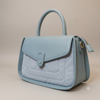 Denim Leather Satchel Bag
