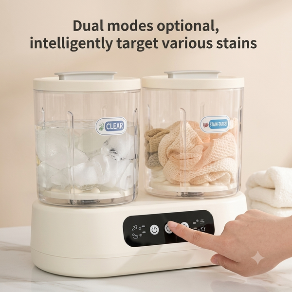 Double-Bucket Mini Washing Machine