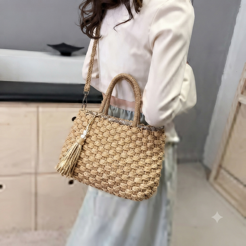 Women's Fashion Personality Hand-Carrying Woven Bag
