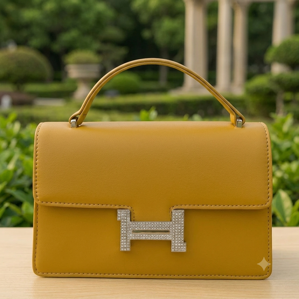Elegant Structured Top-Handle Bag