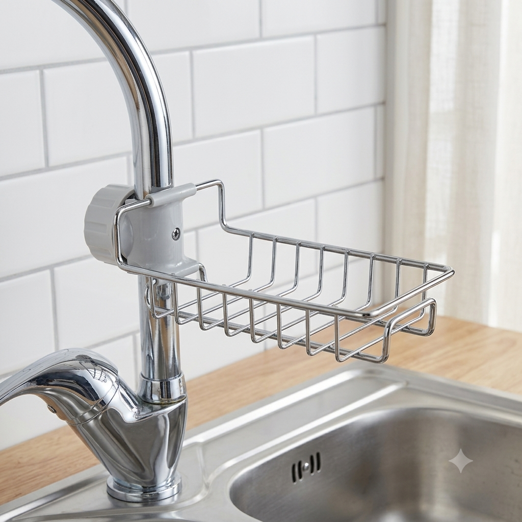 Stainless Steel Faucet Shelf