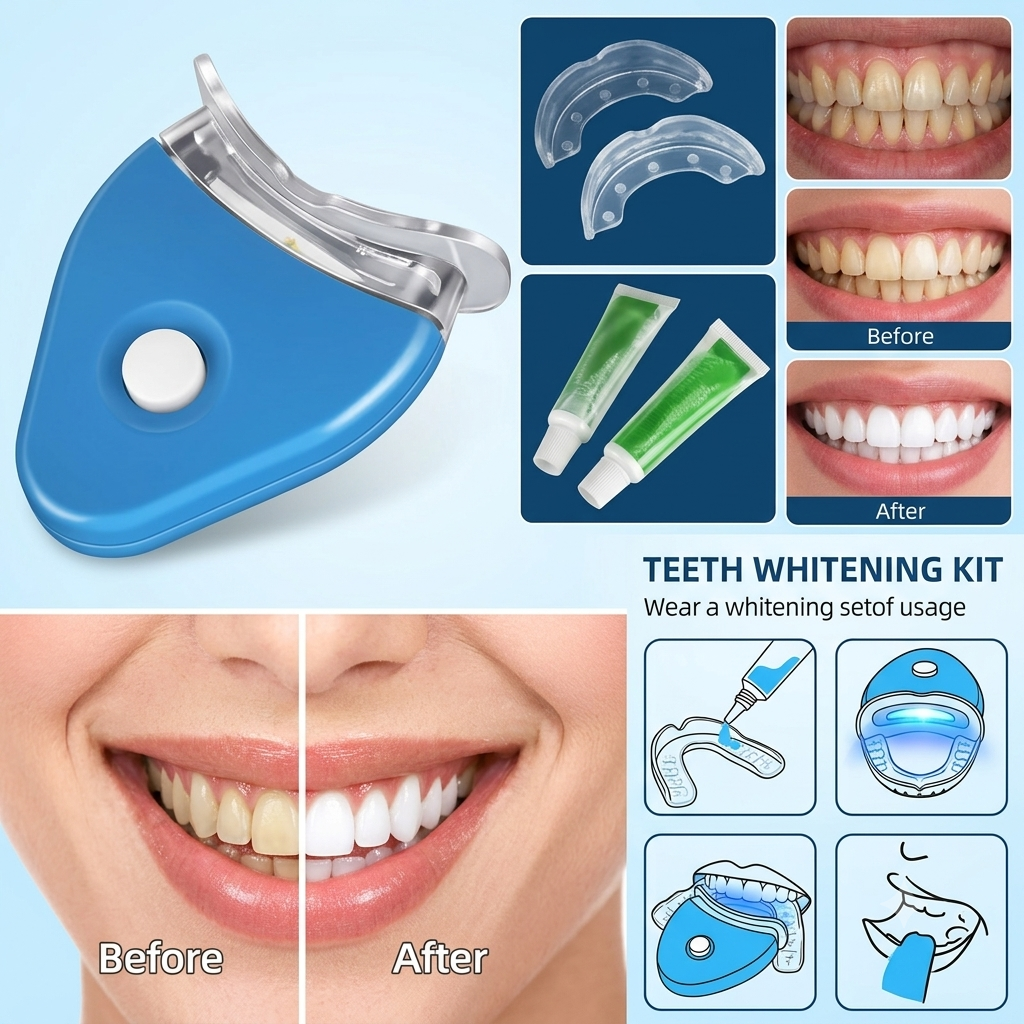 Oral Gel Teeth Tooth Whitening Whitener Dental Bleaching LED