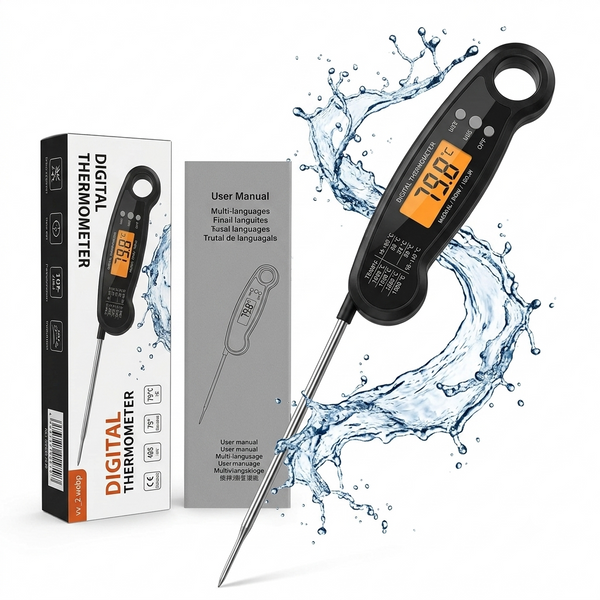 Kitchen Waterproof Folding Electronic Oven Thermometer