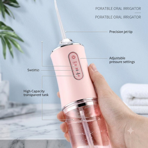3 Modes Oral Irrigator USB Rechargeable Water Floss Portable Dental Water Flosser Jet 240ml Irrigator Dental Teeth Cleaner